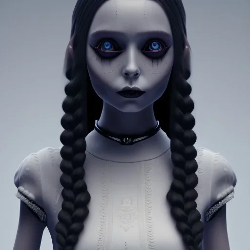 wednesday addams, addams family style, hyper detail, octane render, unreal engine 5, 8k resolation