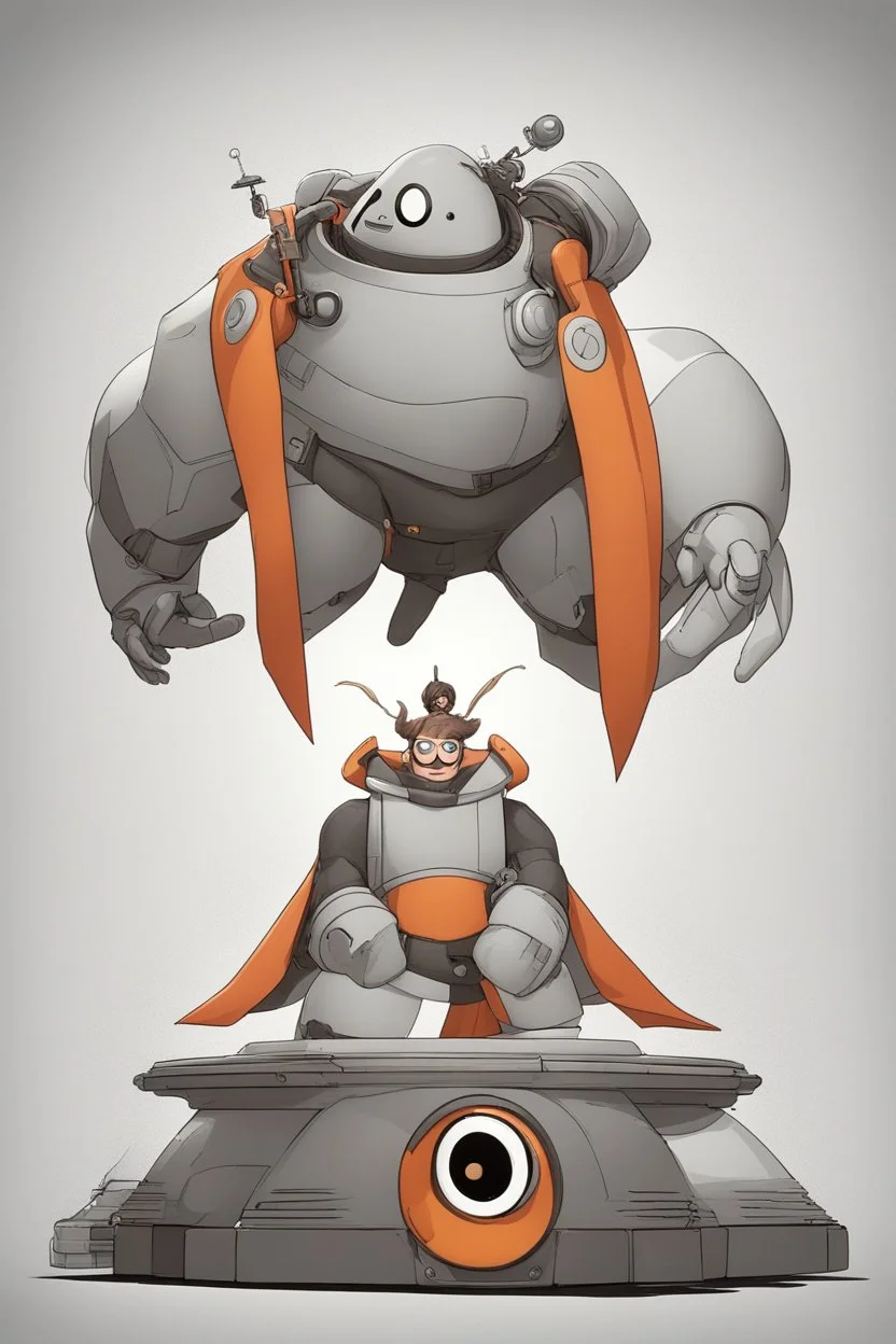 a super-villain tech-savvy inventor with a quirky and imaginative personality, with a big hero 6 element to it.