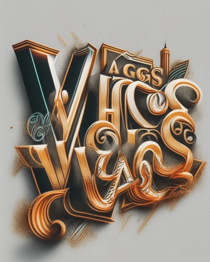 Las Vegas lettering design