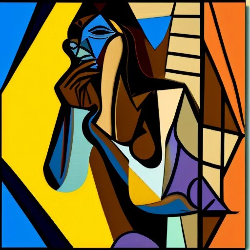 picasso abstract brown woman lying more cubism