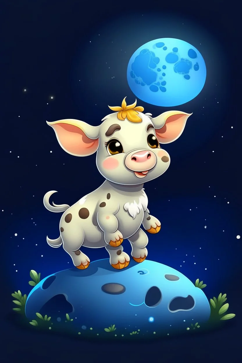 little magical baby cow who can jump over the moon