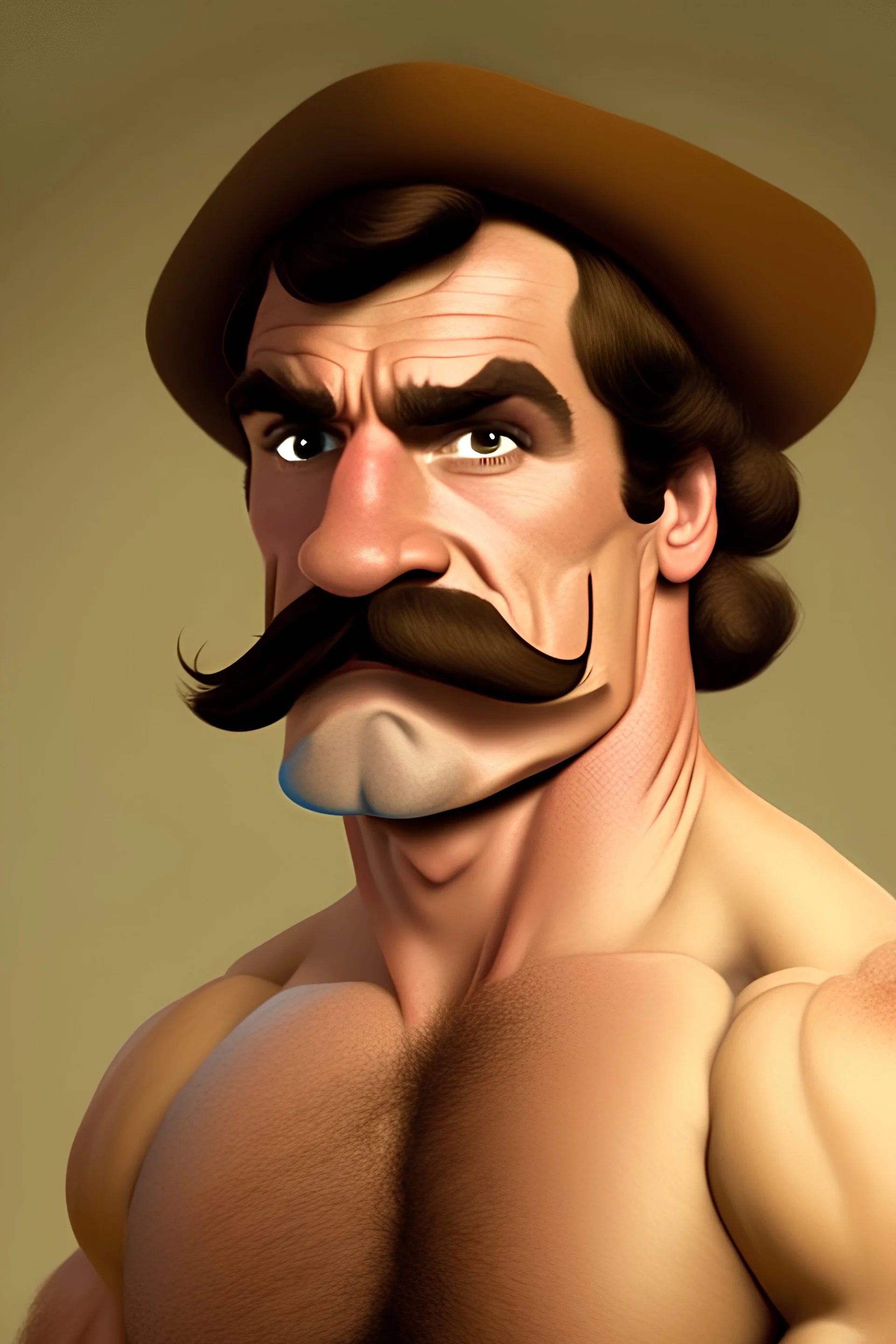 Macho manBrown Without mustache