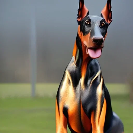 standing anthropomorphic royal doberman