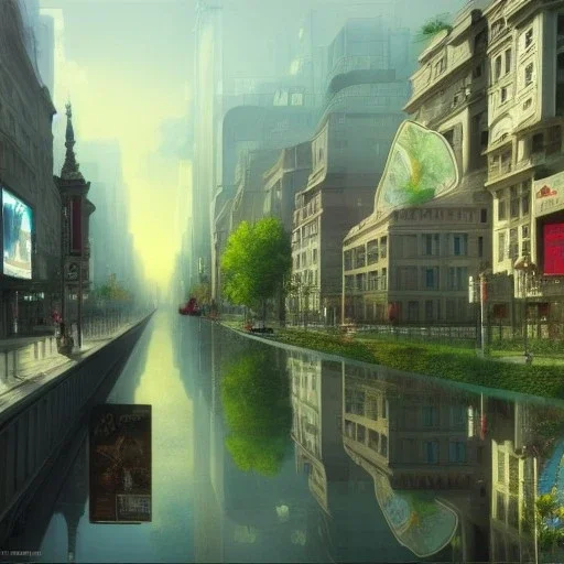 Billboards,river,Times Square,Beaux Arts architecture,+palladio+liveable street+detailed facades+green city,uphill road,trees on walkway,elegant avenue, biopunk+Bueno Aires,vienna,alphonse mucha, greg rutkowski,matte painting, cryengine, hyper detailed, felix kelly, fantasy art, seb mckinnon"