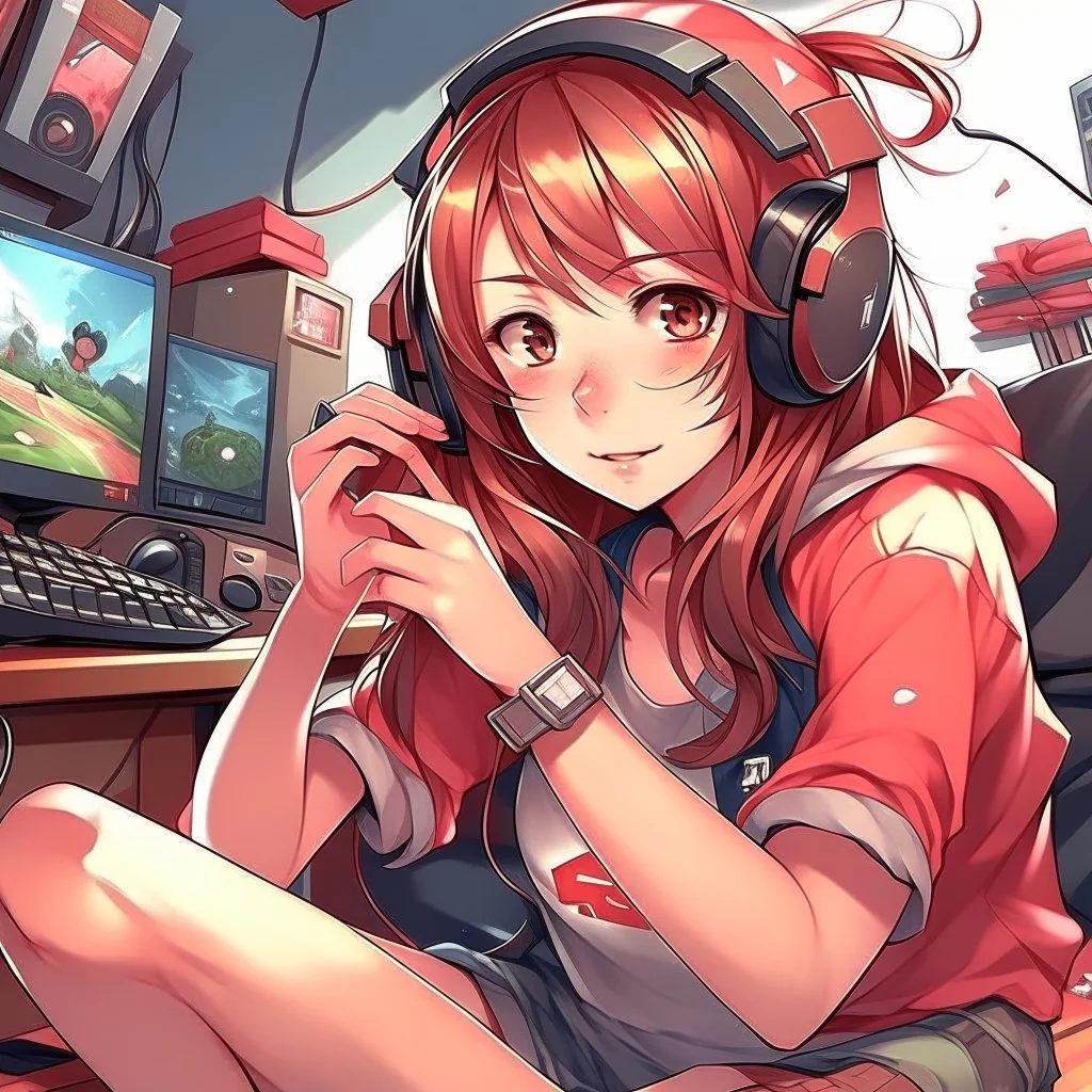 girl,anime,gamer