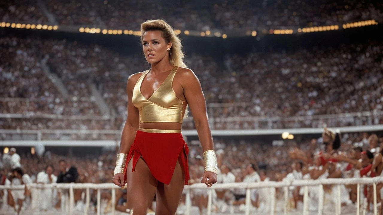 [Legend' (1985): american gladiator] GOLD Tonya Knight in the coliseum (Rome AD 80)