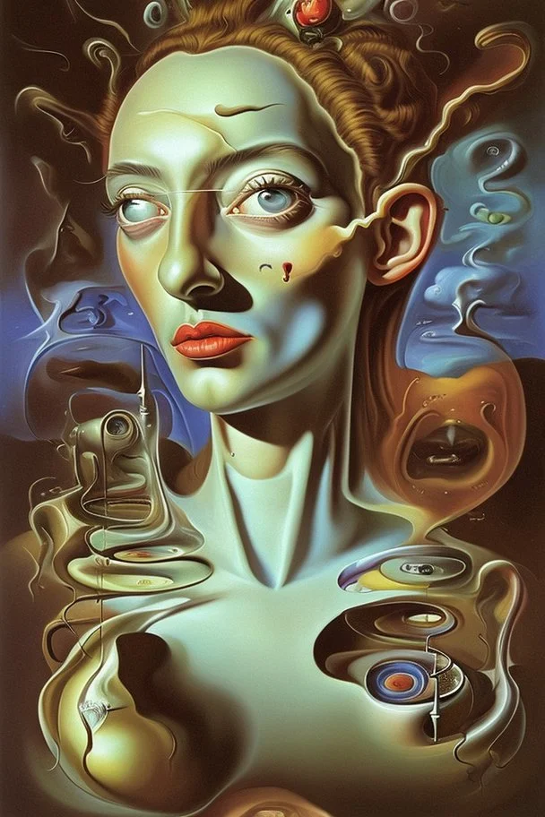 The portrait entitled "Bring forth what is within you to save you, else it will destroy you" depicting Salvador Dali as a woman; Salvador Dali; Surrealism