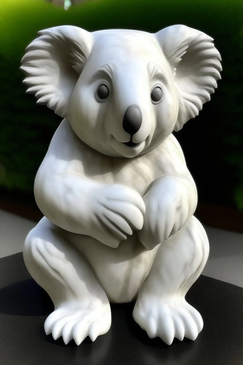 koala carved out of marble