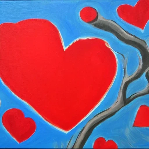 Broken heart,lovers, acrylic art