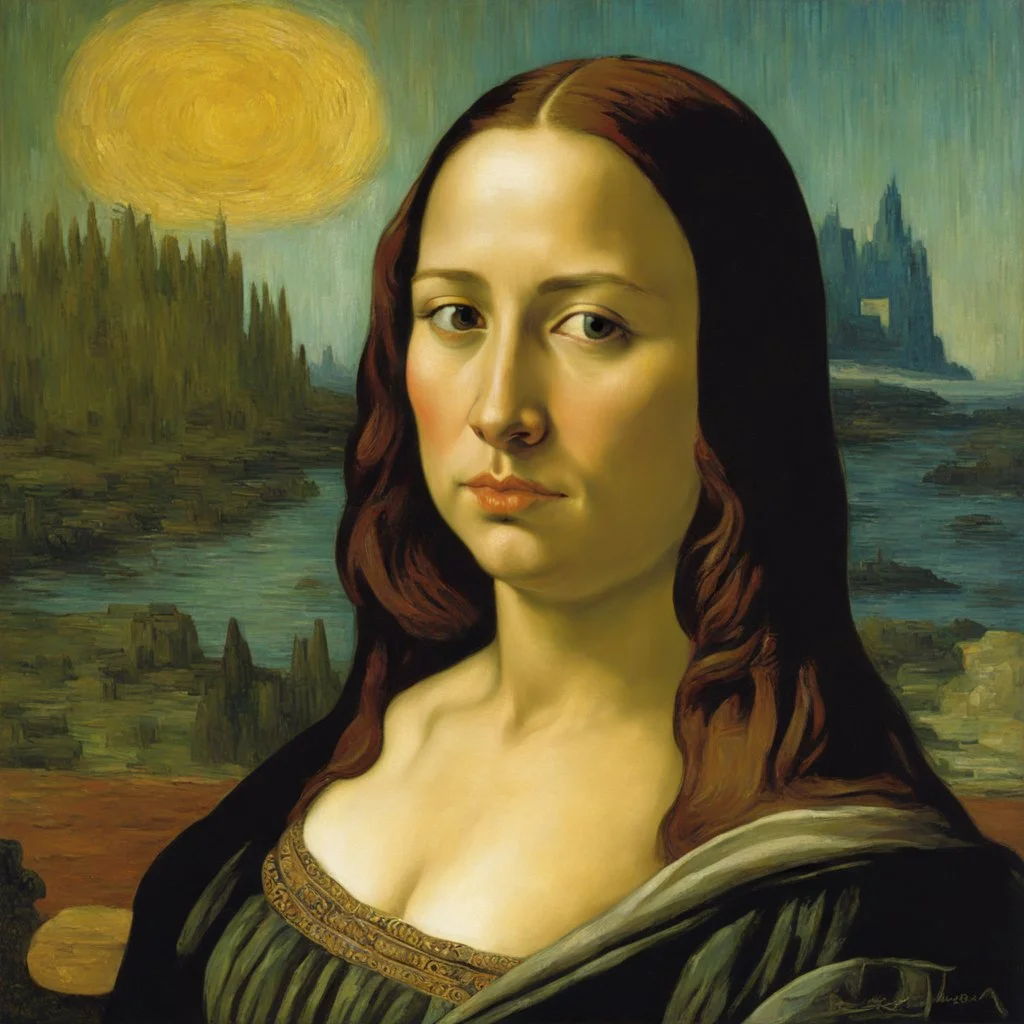 Portrait of a Monalisa by Van Gogh