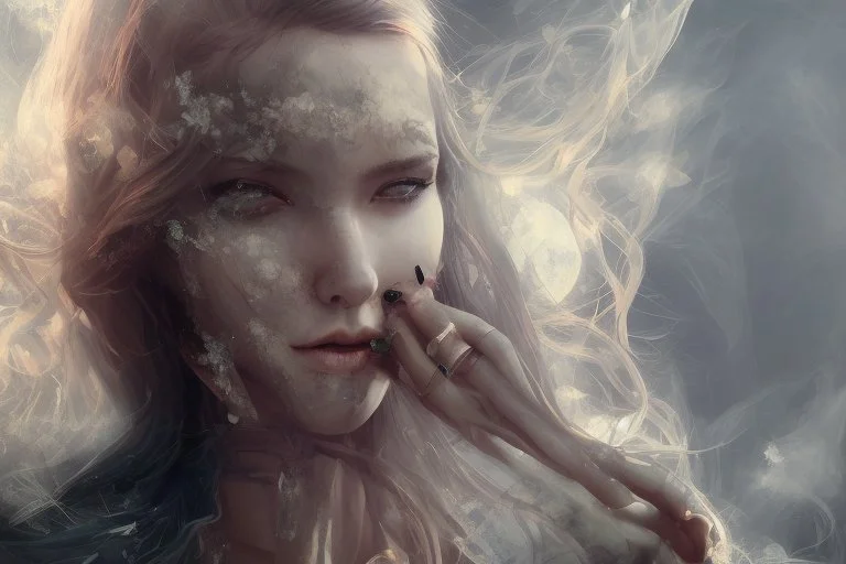 hippie girl smoke by eagon shiiele