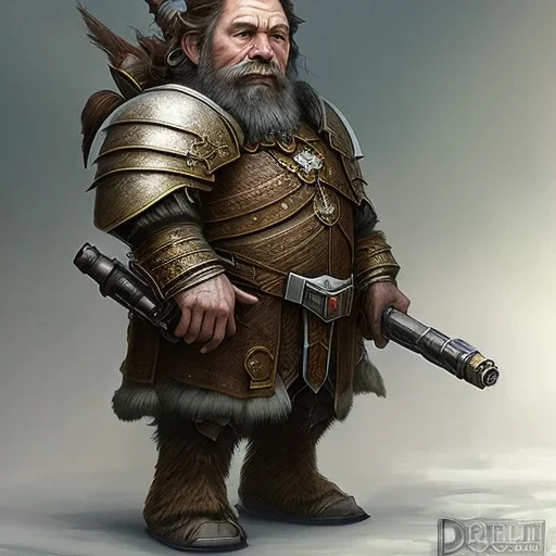 D&D character, paladin, dwarf, heavy armor, war hammer