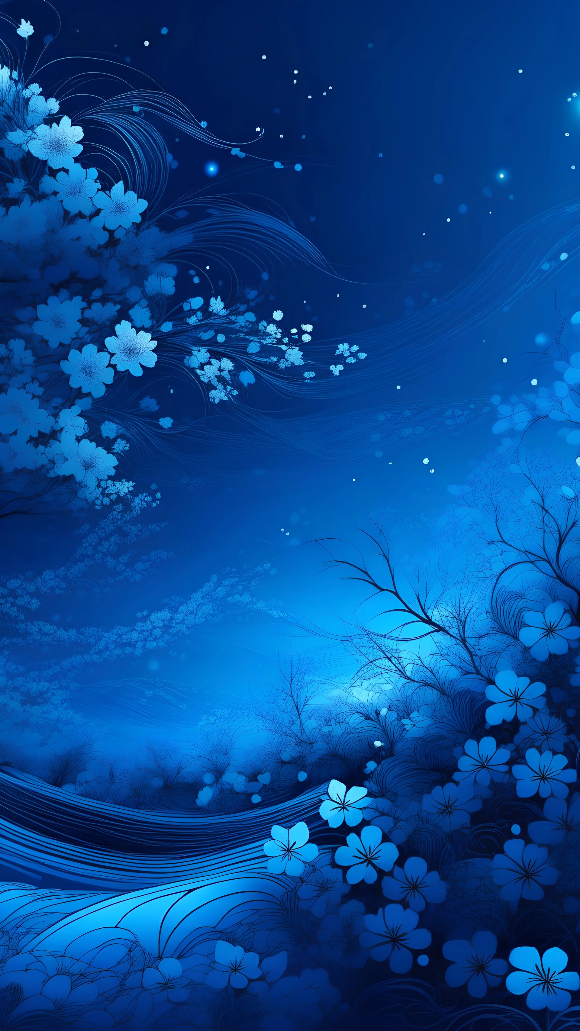 Pemandangan alam Aesthetic blue background with super quality