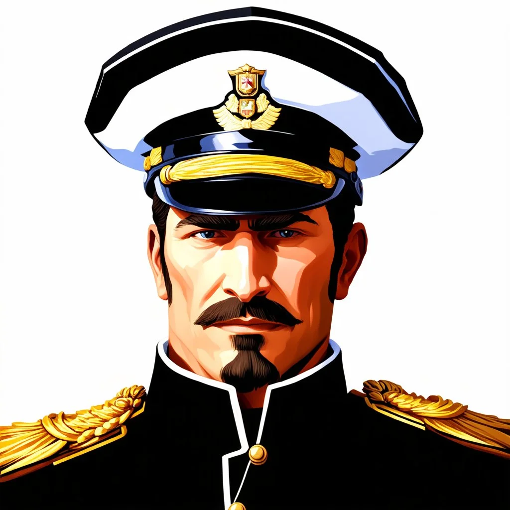 fantasy, portrait, face, close up, long face, captain of the town guard, official, white background, fantasy, fantasy