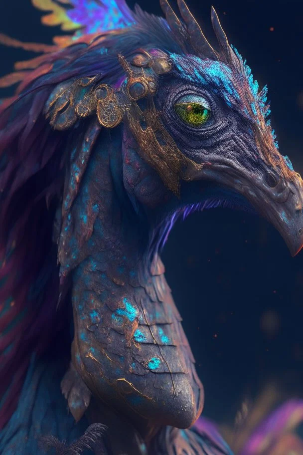 Horse bird lizard alien,FHD, detailed matte painting, deep color, fantastical, intricate detail, splash screen, complementary colors, fantasy concept art, 32k resolution trending on Artstation Unreal Engine 5