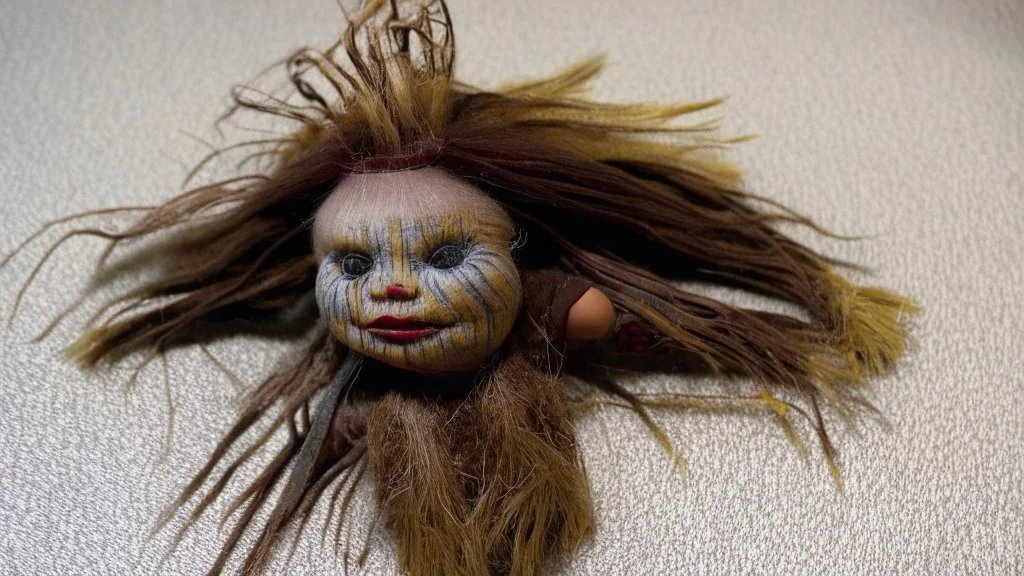 ritual doll made of hair from the floor of a barber