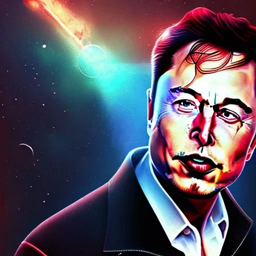 portrait of Elon Musk