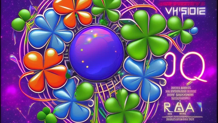 rave poster with Four-leaf clover text area