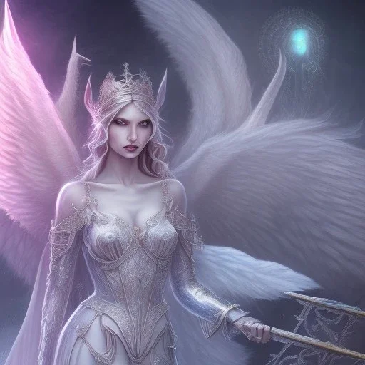 elf, ice , queen , throne, wings, majestic