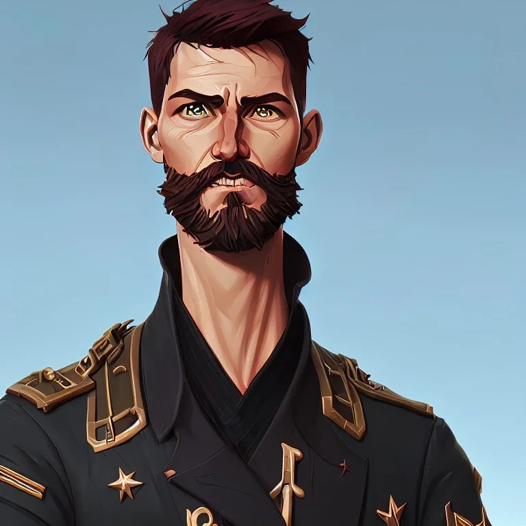 Tom Cruise Christmas military cyberpunk beard