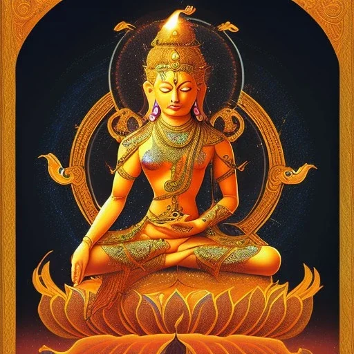 A tantric dakini activating her sacral chakra