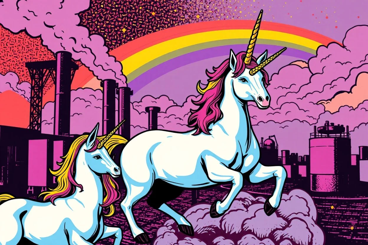 pop art pixels 1000 images industry unicorn style of warhol