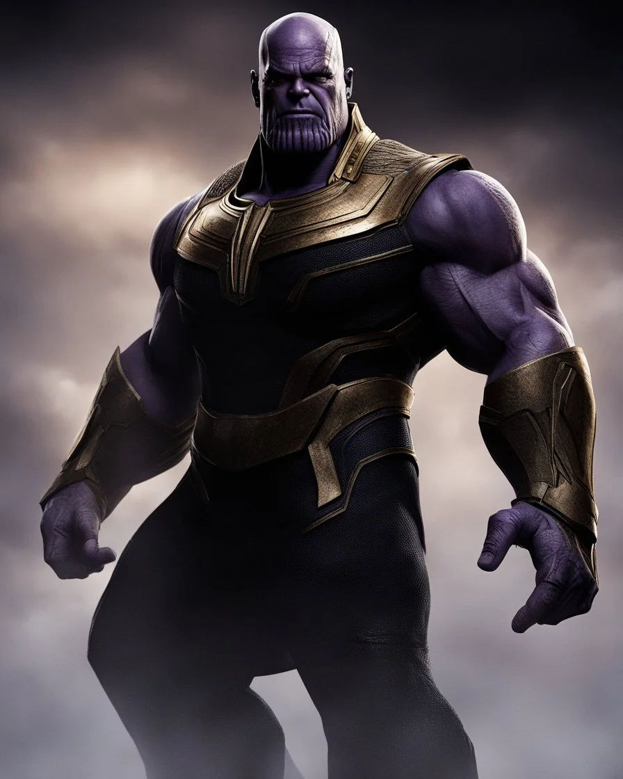 Thanos, cinematic, dark scene,,full body