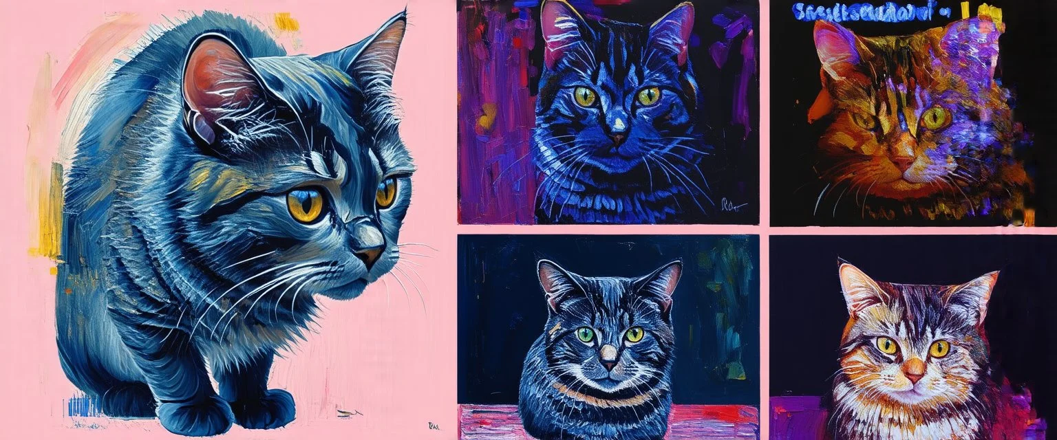 Portrait of a cat by Van Gogh