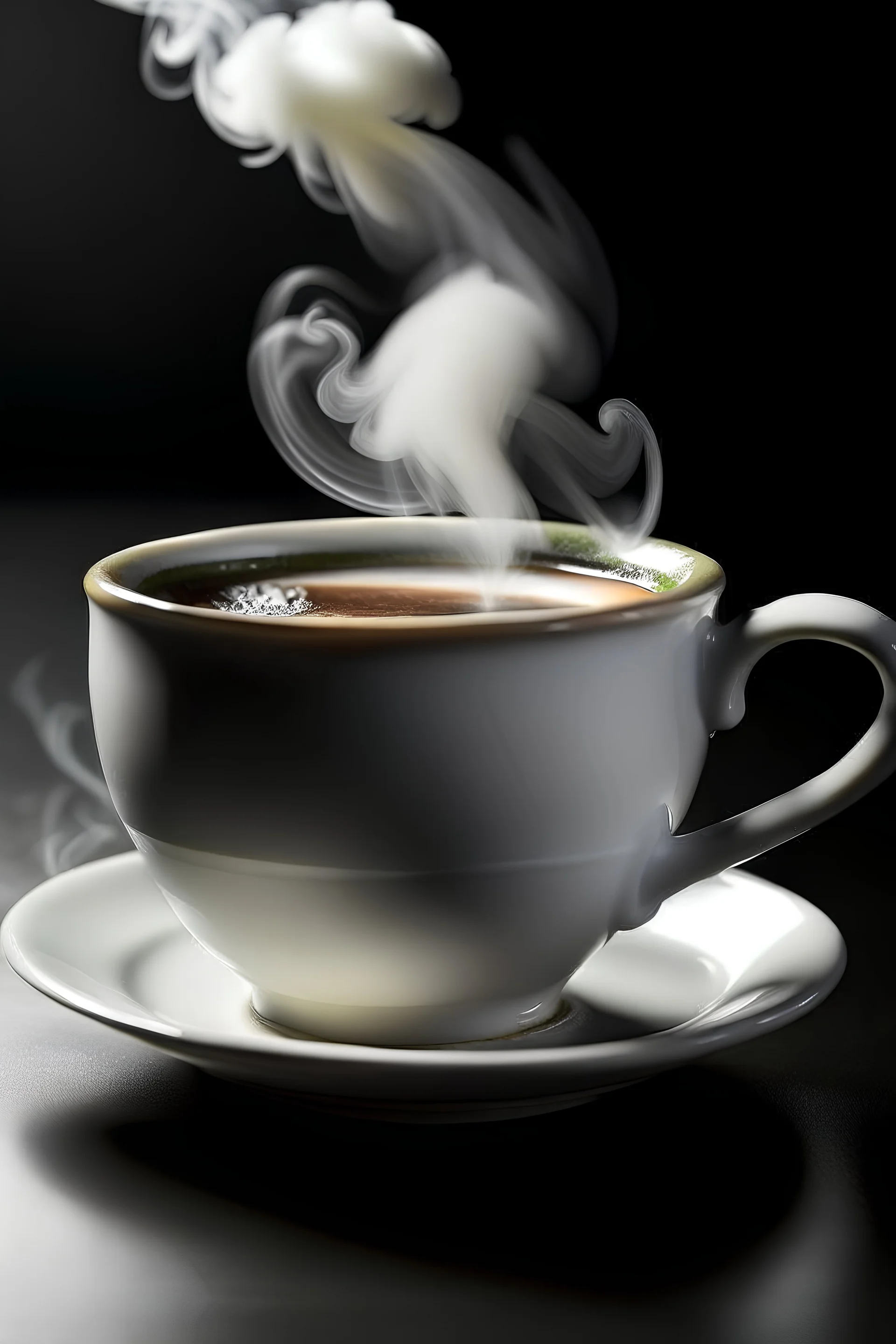 steam spelling CUN above a cup of tea