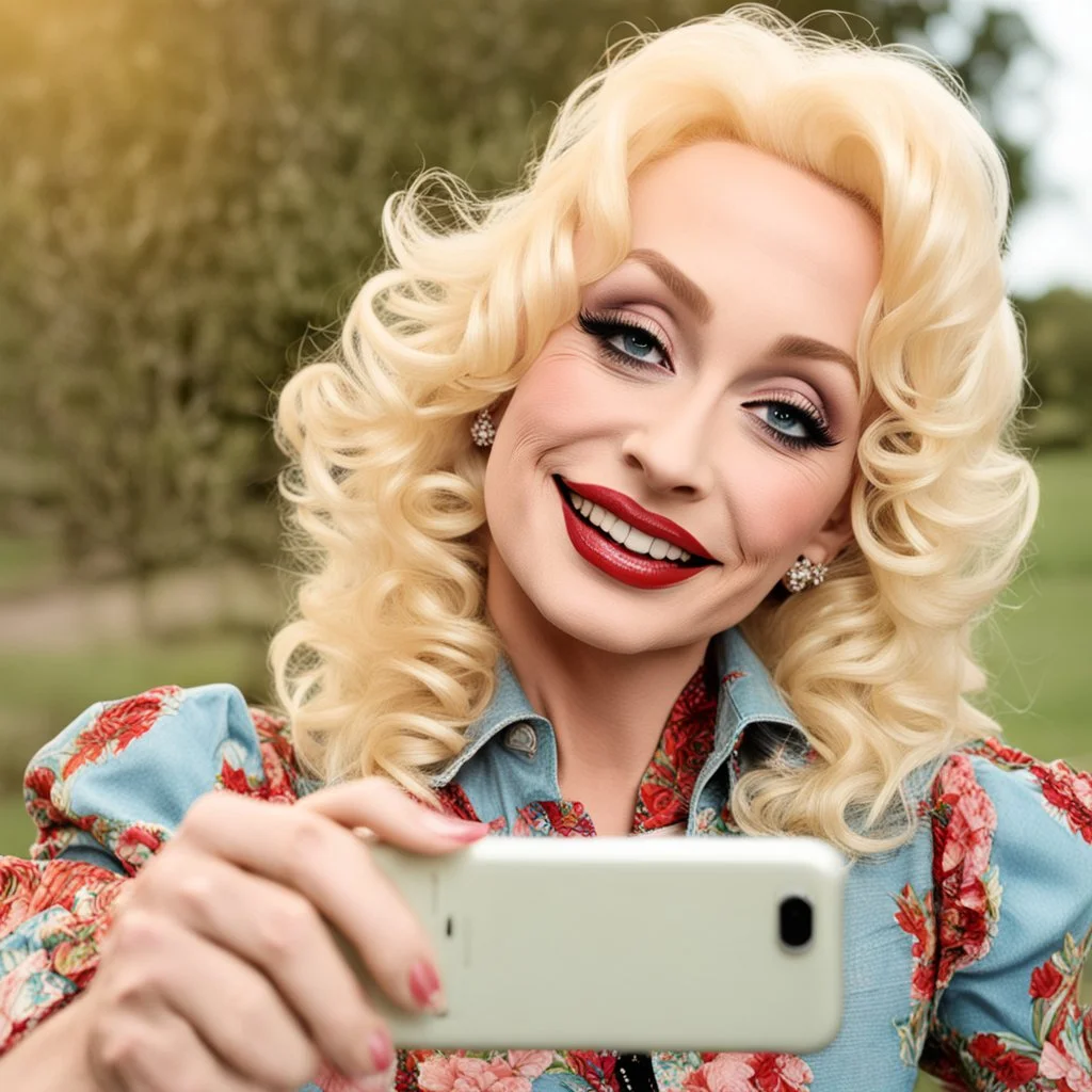 Young Dolly Parton takes a selfie