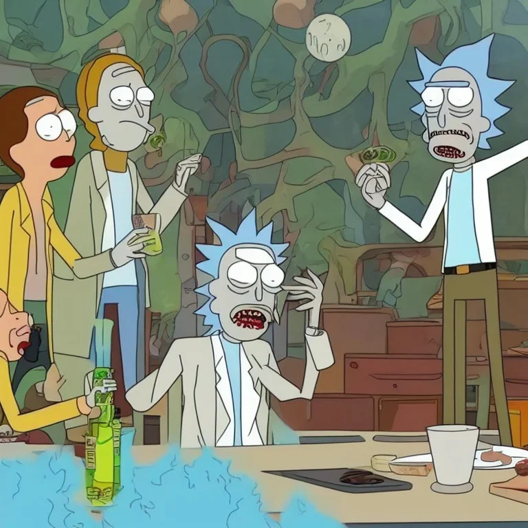 Rick and Morty smoke a joint in Israel