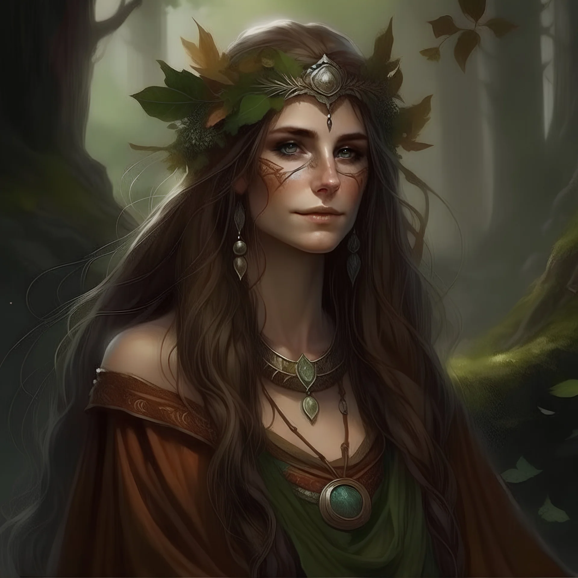 Beautiful druid woman