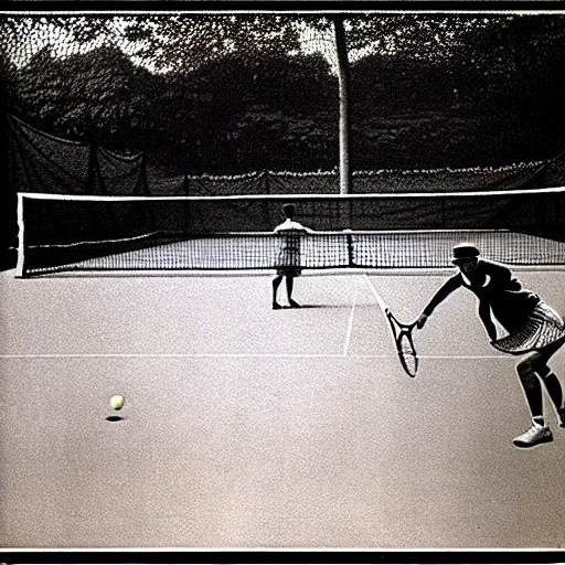 Tennis match by m.c. Escher