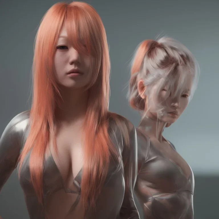 hitomi tanaka, flame hair, realistic, intriacte detail, sci-fi fantasy style, volumetric lighting, particales,highly detailed,cinamatic, deep colours,8k