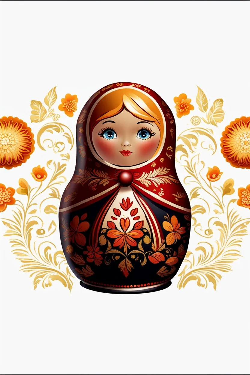 take the matryoshka dolls patterns from Khokhloma