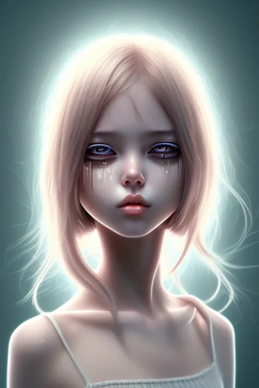 Crying girl, tears