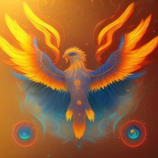 a detailed illustration of a phoenix with shiny blue wings and long glowing sparkly body, luminescent body, glinting spread wings, realistic, soft and smooth glowing wings, soft feathers, macro lens, sharp focus, meticulously detailed, soft studio lighting, smooth blurred gradient background, twinkly eye, 64k, kind, sweet