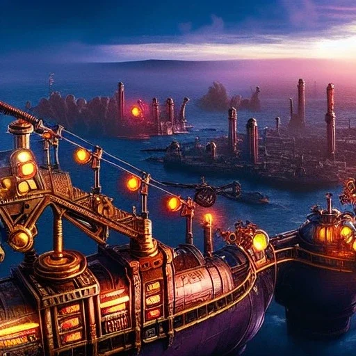 fullbody Drawing of 'sketch of steampunk cities as in the movie mortal engines(2018)',intricate detail,andrea bonelli,Kilian Eng,Ohrai,evan lee,Aleksandr Sidelnikov,KyuYong Eom,three quarters frontal aerial view,toned colors,32k