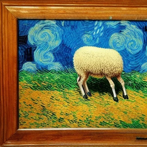 one sheep in ambush Van Gogh