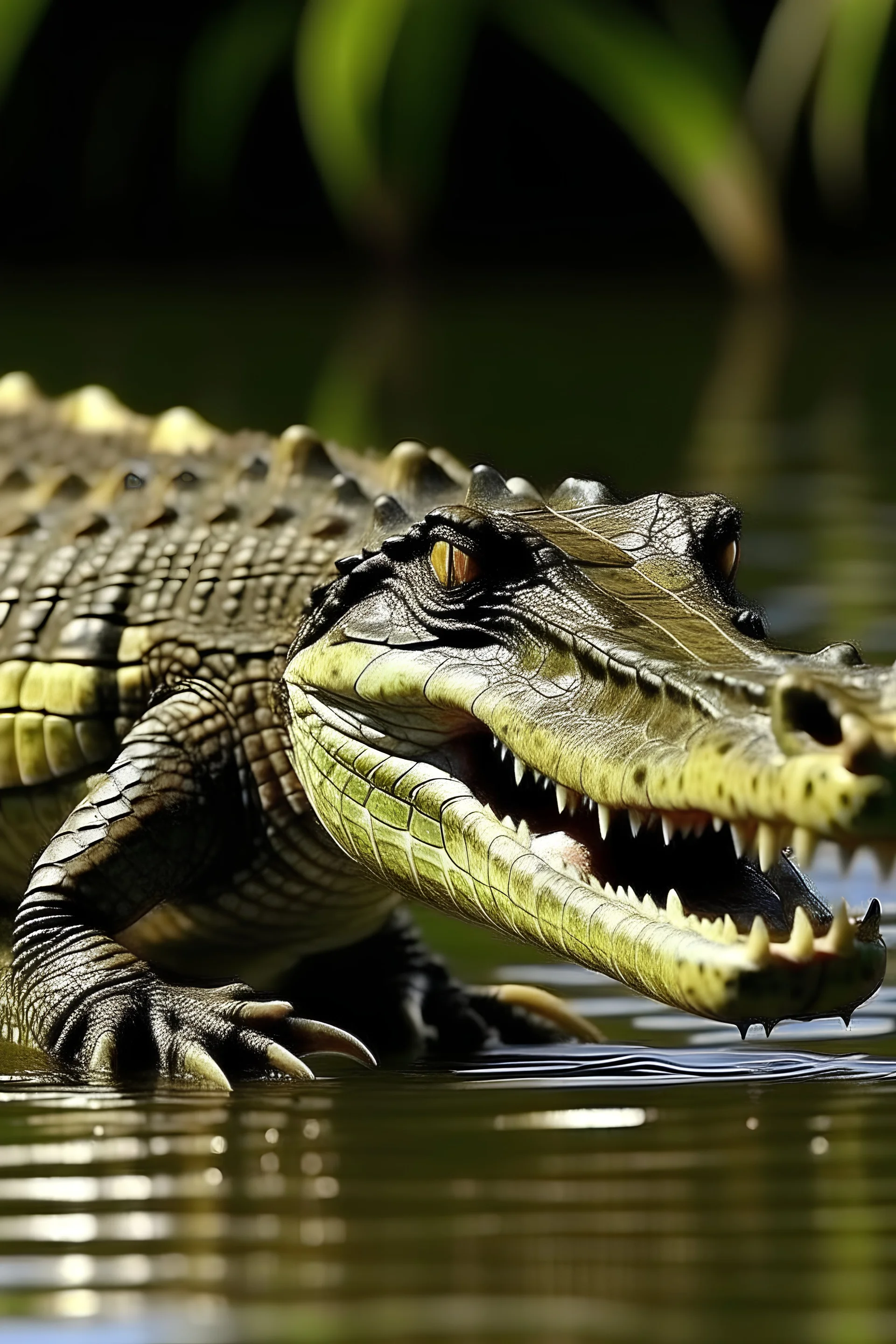 buaya berjlan dengan dua kaki