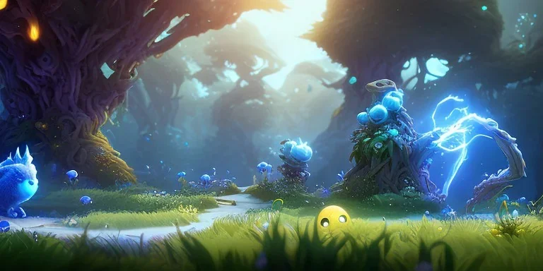 ori and the willl of the wisps, ori and the blind forest, ori, sharp ,8k, illustrated, tree, nature