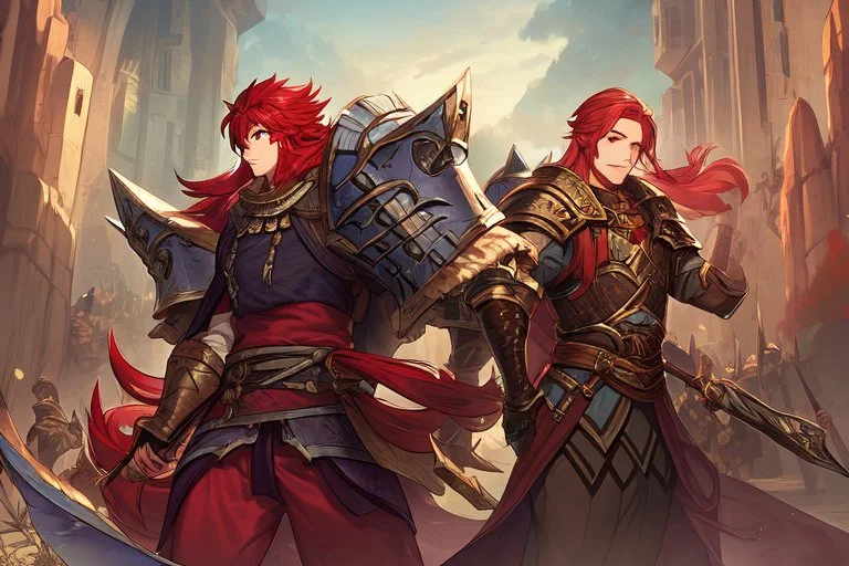 Teenaged Red haired kitsune paladin