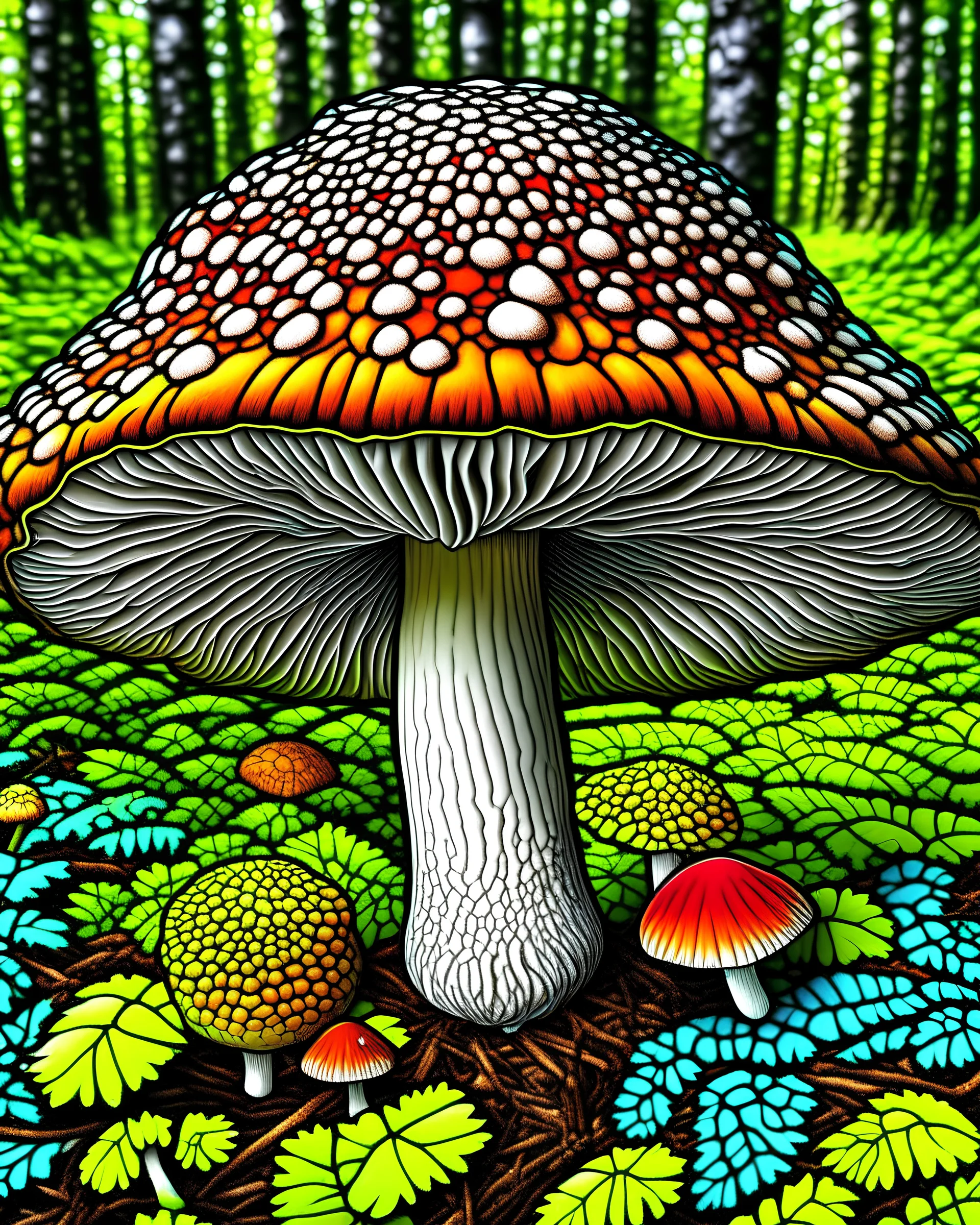mushroom, forest, for adults