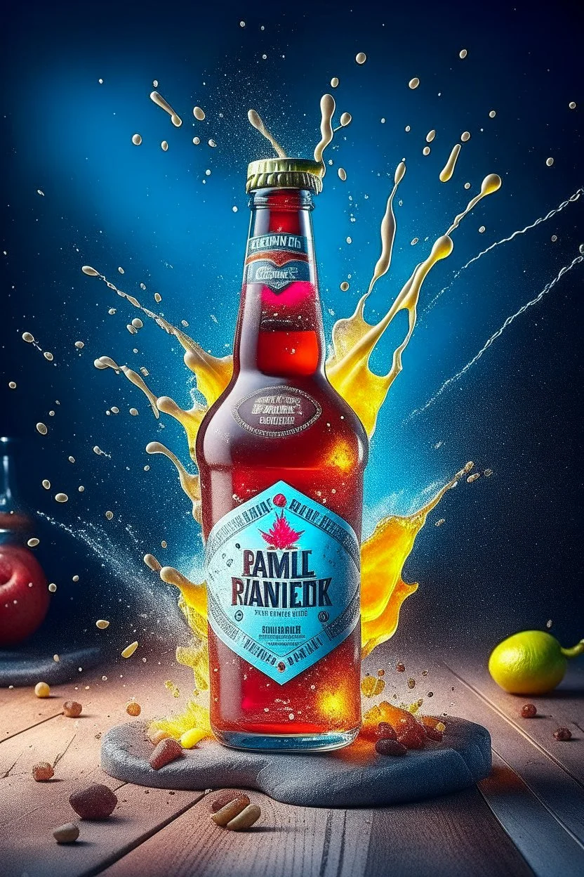 brand campaign for a new drink with orange and chili flavour with Grand Theft Auto V explosion high resolution