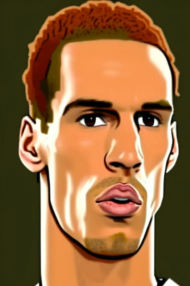 Virgil van Dyck Dutch soccer player 2d cartoon