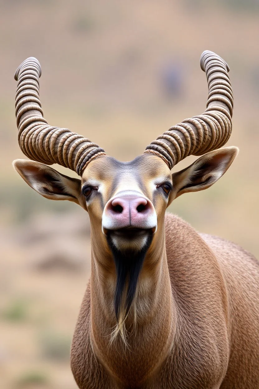 🐐 3. Markhor A wild goat with absurd corkscrew horns. Looks like it walked out of a fantasy novel. 🐗 4. Babirusa A pig with tusks that grow upward and curve back toward its skull. Evolution said: “Let’s experiment.” 🐘 5. Saiga Antelope Huge inflatable-looking nose. Alien desert creature energy.