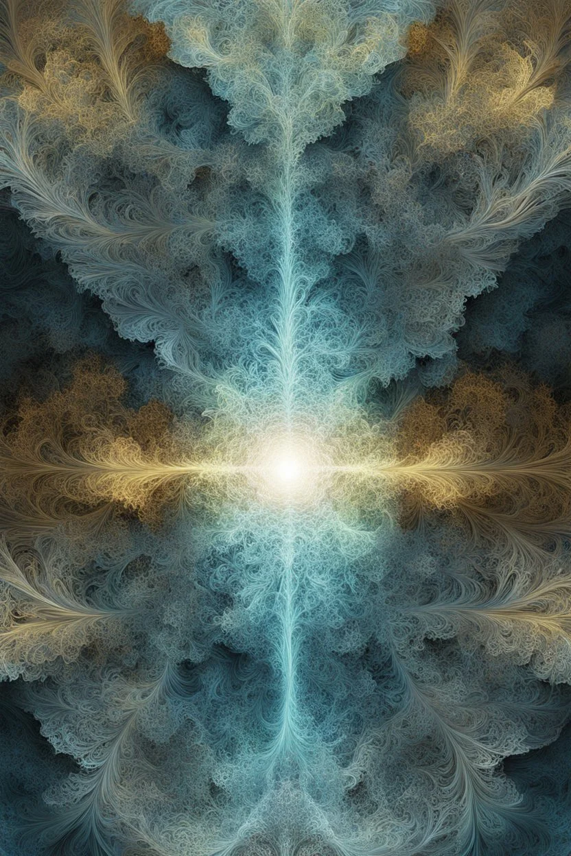 [fractal art: Mandelbulb 3d] Diptych with his synthography and my fractal [Shattered Image, Shot the texture and then rewound the film and double exposed from multiple patterns]