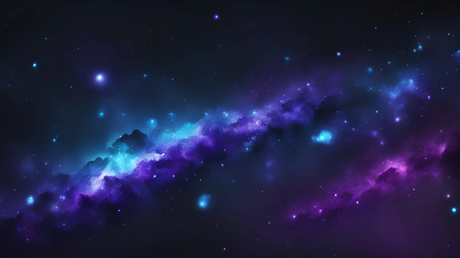 black blue purple coding galaxy, 4k