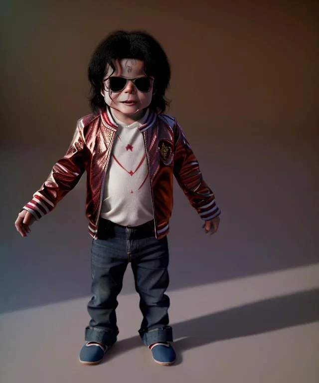 michael jackson toddler, full body, dramatic lighting, hyper realistic