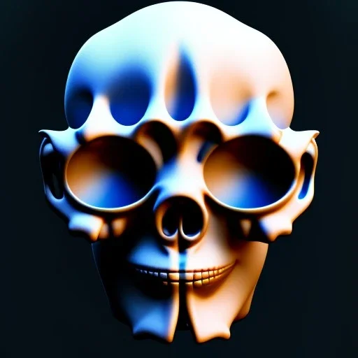 skull in a hand, blender 3D